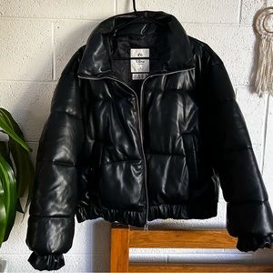 Women’s black puffer coat